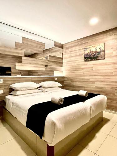 Кровать или кровати в номере Hotel Villa