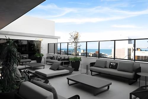 Posezení v ubytování Way F5- Maravilhoso Flat para 3 pessoas, Tambaú