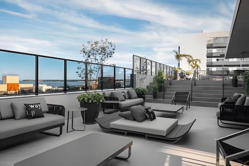 Posezení v ubytování Way F5- Maravilhoso Flat para 3 pessoas, Tambaú