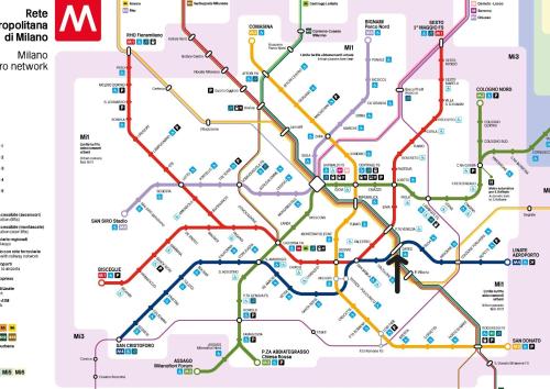 a map of the moscow metro map w obiekcie VFH Stylish Boutique Apartment-City Center w Mediolanie