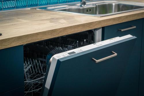 Η κουζίνα ή μικρή κουζίνα στο Residence Spiaggia Centro - Aria Condizionata Wi-Fi&SelfCheck-In - Sole&Mare Home
