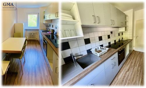 Kuchyň nebo kuchyňský kout v ubytování 4-Zimmer-Wohnung 100