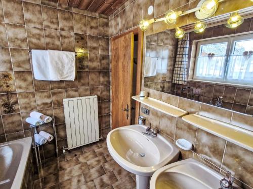 Bilik mandi di Apartment Daheim – Wildspitz by Interhome