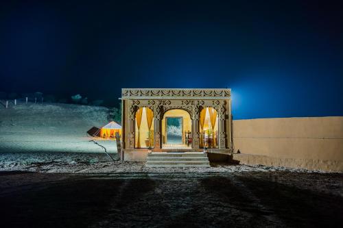 a gazebo with a door in the middle of a building at Desert Vista Camp Jaisalmer in Jaisalmer