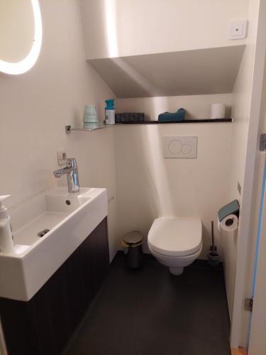 Bilik mandi di Boat Rooms on Water in Roterdam centrum