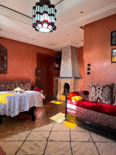 Posezení v ubytování Un rêve à Marrakech