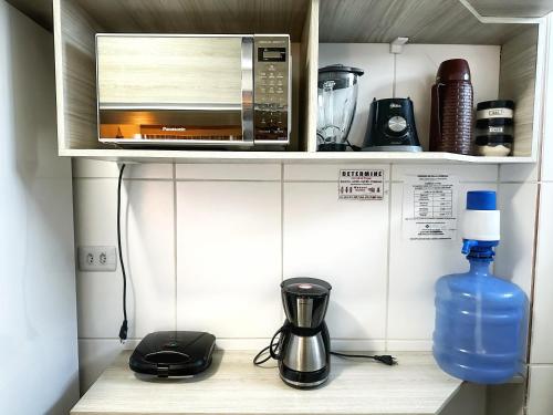 A cozinha ou kitchenette de Flat 26º andar com vista para o mar- Próximo ao shopping e à praia de Boa Viagem