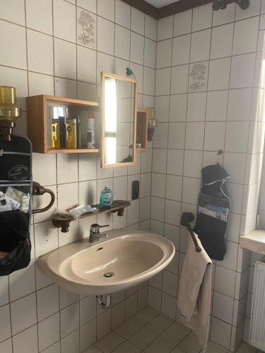 Ένα μπάνιο στο Ferienwohnung 'Zum Ochsen'