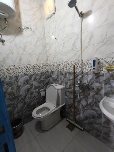 a bathroom with a toilet and a sink at malindy KA ماليندى كا in Aswan