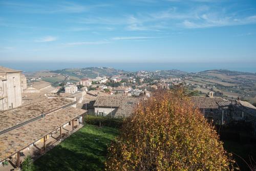 a view of a town from a hill with houses at Palazzo Capparucci - Dimora storica in Fermo