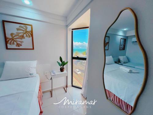 Postel nebo postele na pokoji v ubytování Sensacional flat no Mardisa