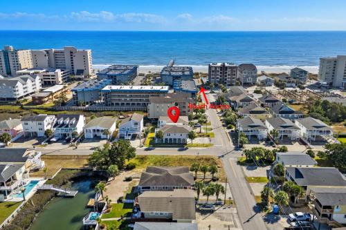 an aerial view of a city with the ocean at Sand Dollar- Approx 387 Feet to the Beach in Myrtle Beach
