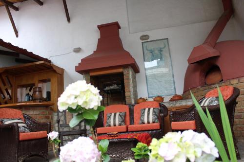 Ruang duduk di Casa Pablo