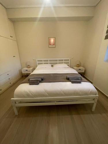 a bedroom with a large bed in a room at Between Meteora Trikala BMT House in Tríkala