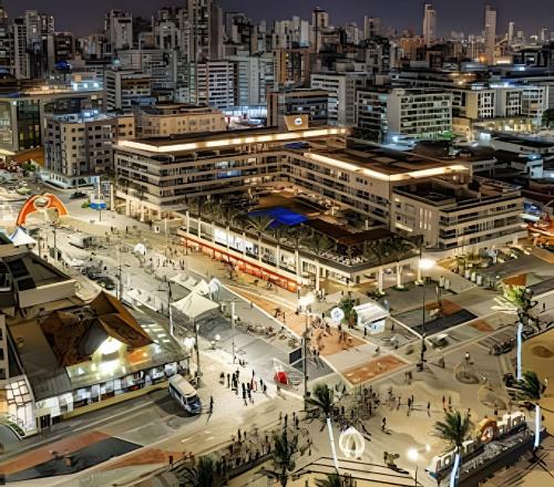 an overhead view of a city at night at Apartamento Super Luxo com vista in João Pessoa