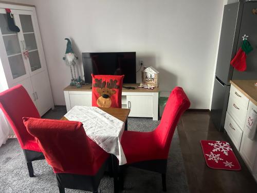 APARTAMENT przy Parku Radziwiłłaにあるテレビまたはエンターテインメントセンター
