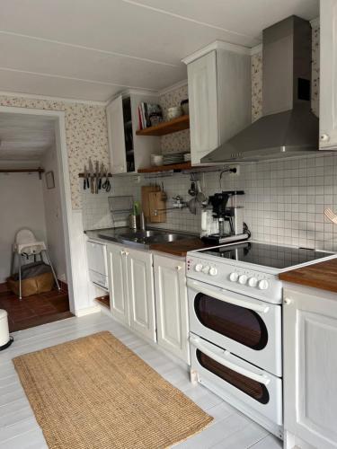 Kuchyň nebo kuchyňský kout v ubytování Solröje