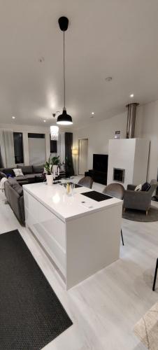 Ruang duduk di Nordic Villa with jakuzzi