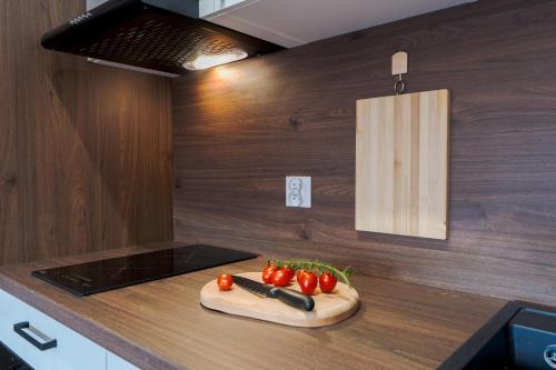 Dapur atau dapur kecil di Apartament Nowe Centrum