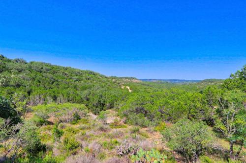 a view from the top of a hill with trees at La Vista in Canyon Lake