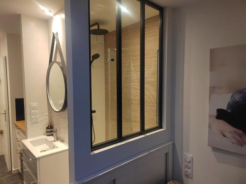 Et badeværelse på Au 69 du Village Naturiste