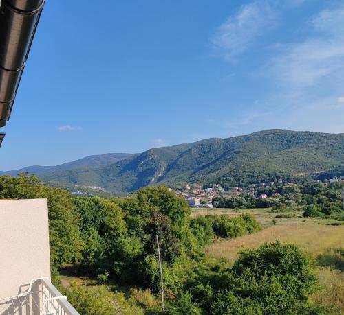 a view of a valley with mountains in the background at Apartman sa pogledom na Ozren in Soko Banja