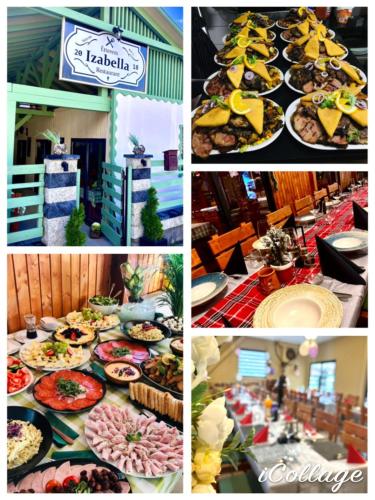 a collage of pictures of food on a table at Pensiunea Janosi - Janosi Panzio, Janosi Olga PFA in Praid
