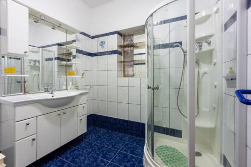 Koupelna v ubytování Apartments Mila
