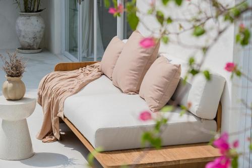 Ένα ή περισσότερα κρεβάτια σε δωμάτιο στο Mazari Villas