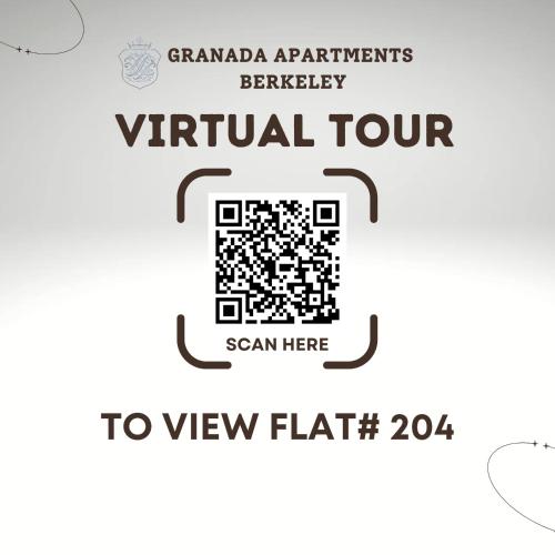 a poster for a virtual tour to view filth at Granada Apartments Berkeley in Blackpool