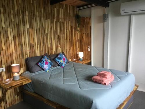 Ένα ή περισσότερα κρεβάτια σε δωμάτιο στο Fantastic pool villa