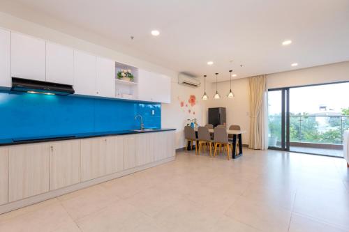 Kuchyň nebo kuchyňský kout v ubytování Resort Aria Vũng tàu