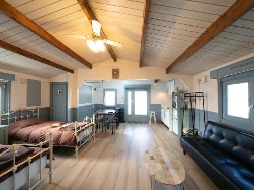 Ένα ή περισσότερα κρεβάτια σε δωμάτιο στο Cottage Morinokokage