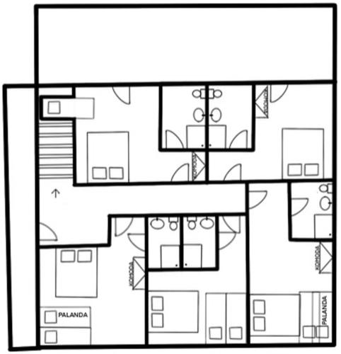 a floor plan of a house at CHATA POD HORAMA in Benecko