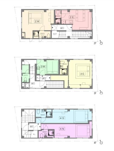 two views of a house at SHORTsuido in Tokyo
