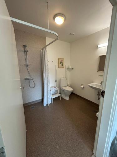 Koupelna v ubytování Hotel Højbysø