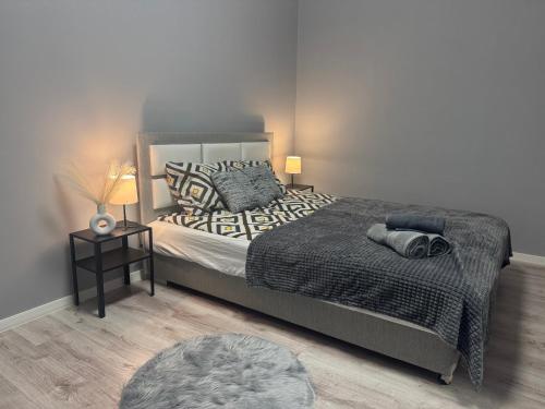 Postel nebo postele na pokoji v ubytování Relax Point Füle