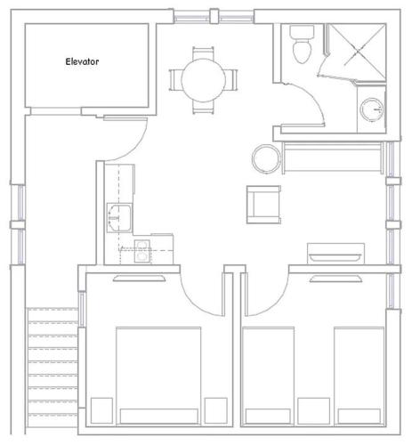 Půdorys ubytování Arc de Texas - Lafayette Suite