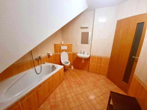 Kúpeľňa v ubytovaní Frymburk Penzion u Dušků