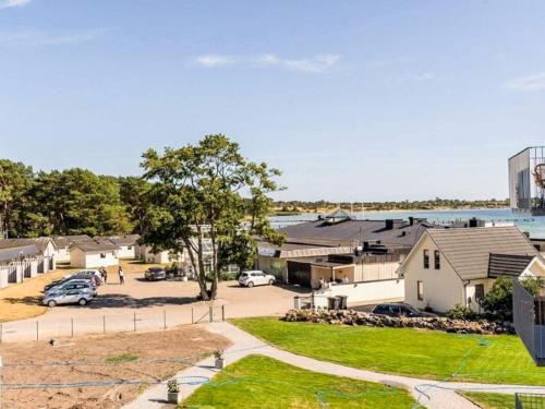 arial view of a residential neighbourhood with cars parked at Suite with garden view in Sölvesborg in Sölvesborg
