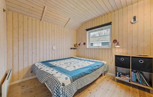 a bedroom with a bed in a room with a window at Beautiful Home In Gørlev With Wifi in Gørlev