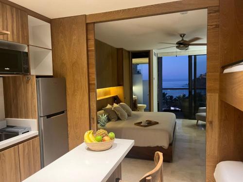 Dapur atau dapur kecil di Beautiful Oceanview Apartment in Zantamar