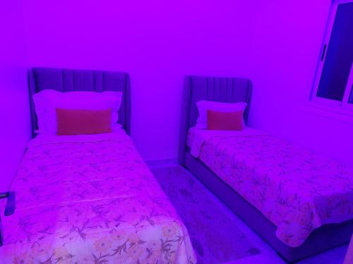 Cama o camas de una habitación en Appartement Essaouira près de la plage