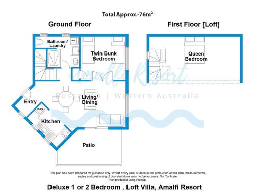 Půdorys ubytování Amalfi Resort Busselton's Best Kept Secret