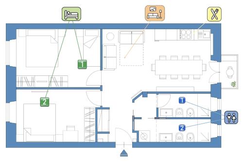 StayEasy M3 PortaRomana Bella - 2 Bedrooms 2 baths
