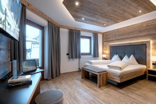 Posteľ alebo postele v izbe v ubytovaní Gäste-Appartementhaus - Urlaubsresort Hafele