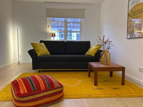 Ruang duduk di Silk House - Designerwohnung nahe Düsseldorf