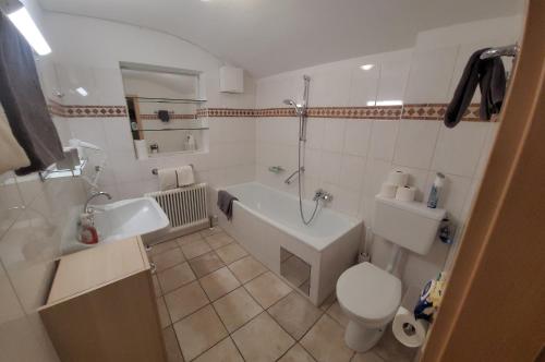 Koupelna v ubytování Ferienhaus Anger