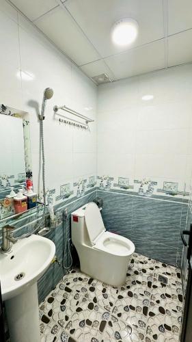 a bathroom with a toilet and a sink at ToTo-Chan Hotel in Dồng Văn