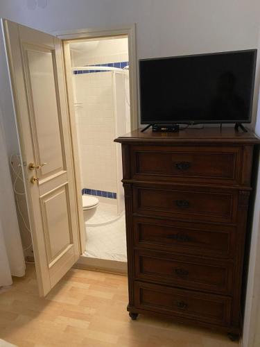 TV a/nebo společenská místnost v ubytování Tiny House Fuma